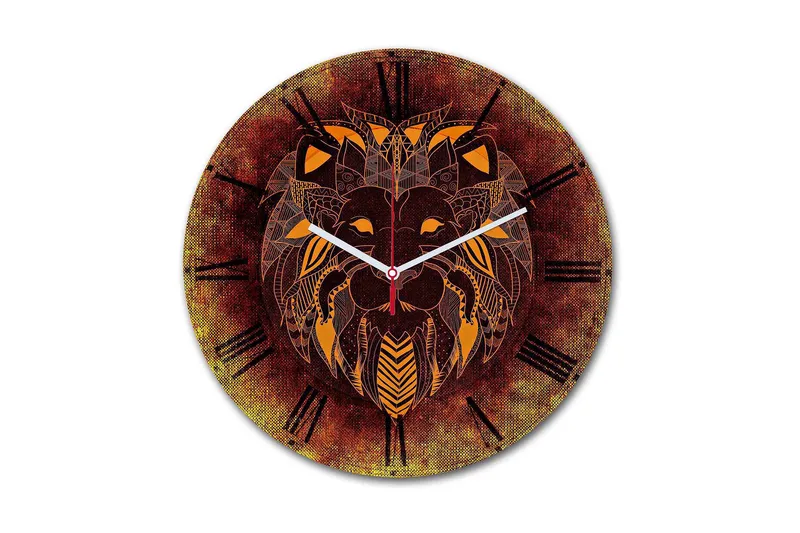 Koristeellinen MDF Seinäkello 30 cm, Monivärinen