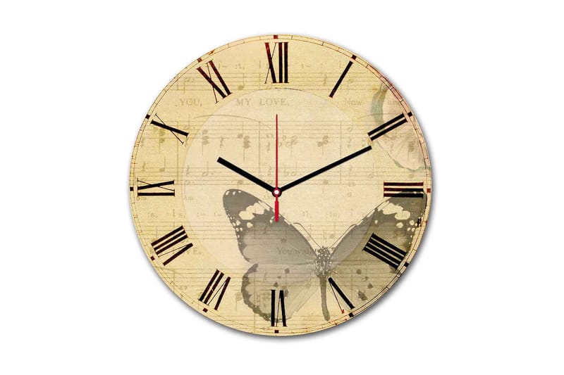 Koristeellinen MDF Seinäkello 30 cm, Monivärinen