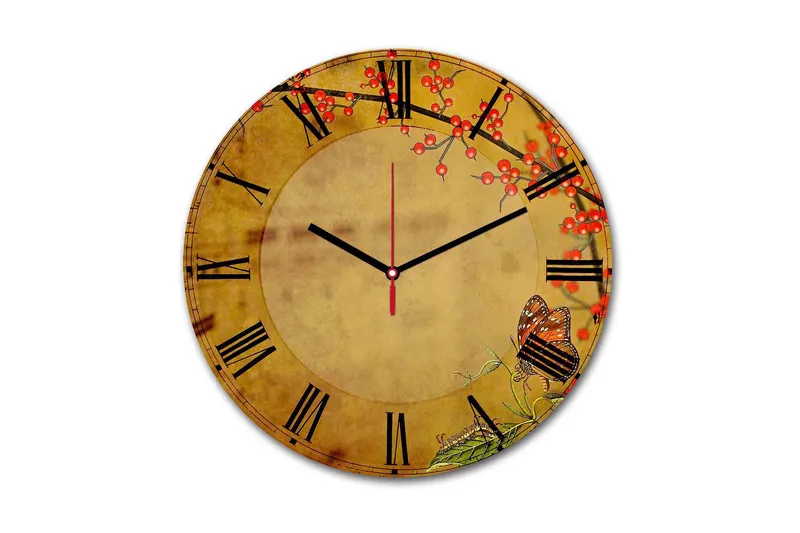 Koristeellinen MDF Seinäkello 30 cm, Monivärinen