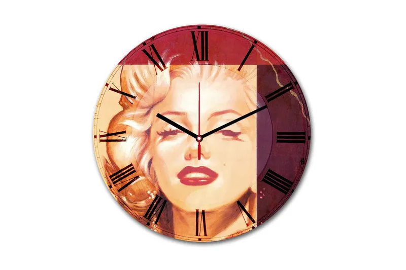 Koristeellinen MDF Seinäkello 30 cm, Monivärinen