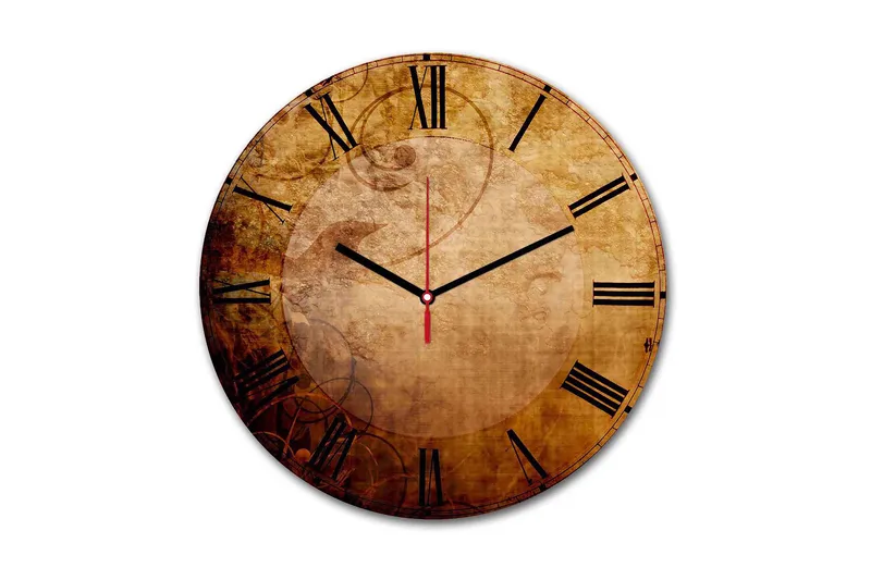 Koristeellinen MDF Seinäkello 30 cm, Monivärinen