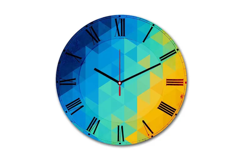 Koristeellinen MDF Seinäkello 30 cm, Monivärinen