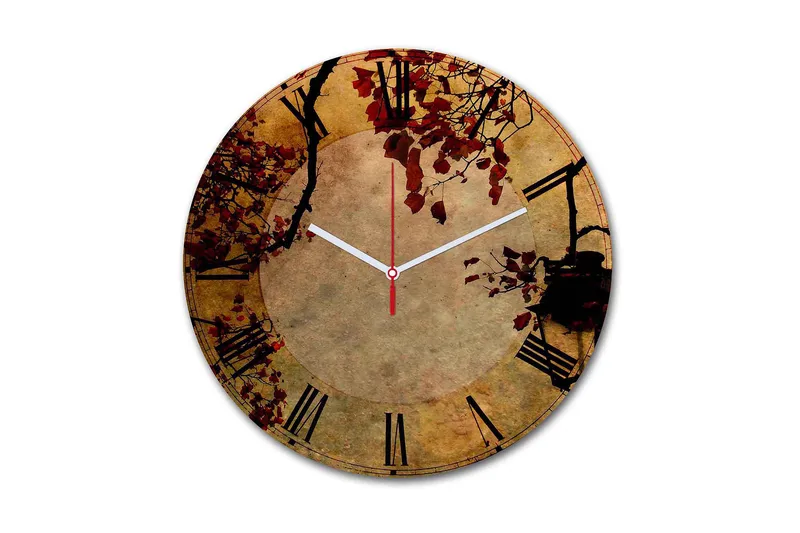 Koristeellinen MDF Seinäkello 30 cm, Monivärinen