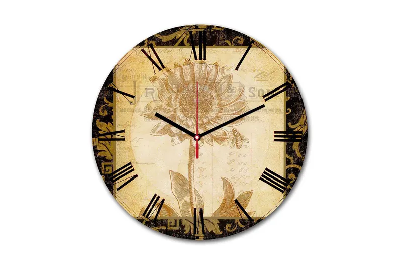 Koristeellinen MDF Seinäkello 30 cm, Monivärinen