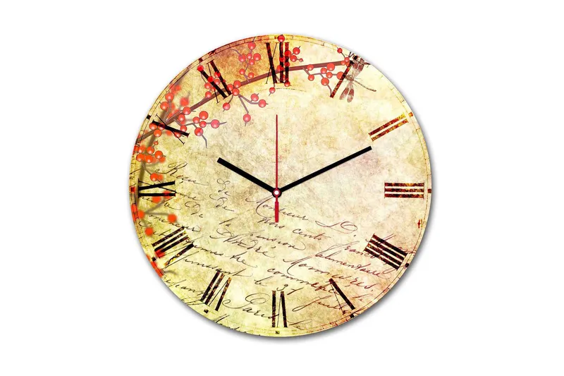 Koristeellinen MDF Seinäkello 30 cm, Monivärinen