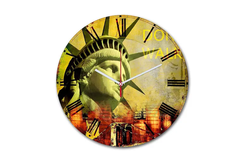 Koristeellinen MDF Seinäkello 30 cm, Monivärinen