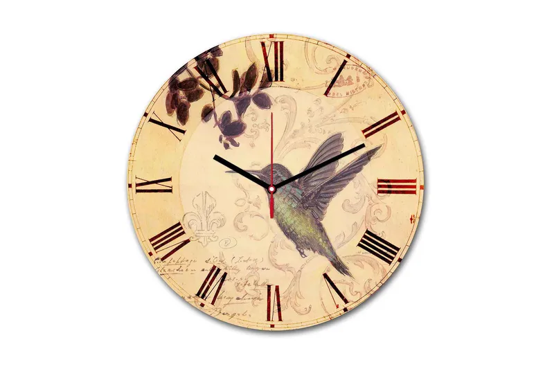 Koristeellinen MDF Seinäkello 30 cm, Monivärinen