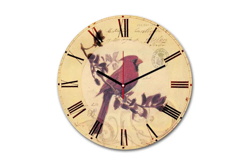 Koristeellinen MDF Seinäkello 30 cm, Monivärinen