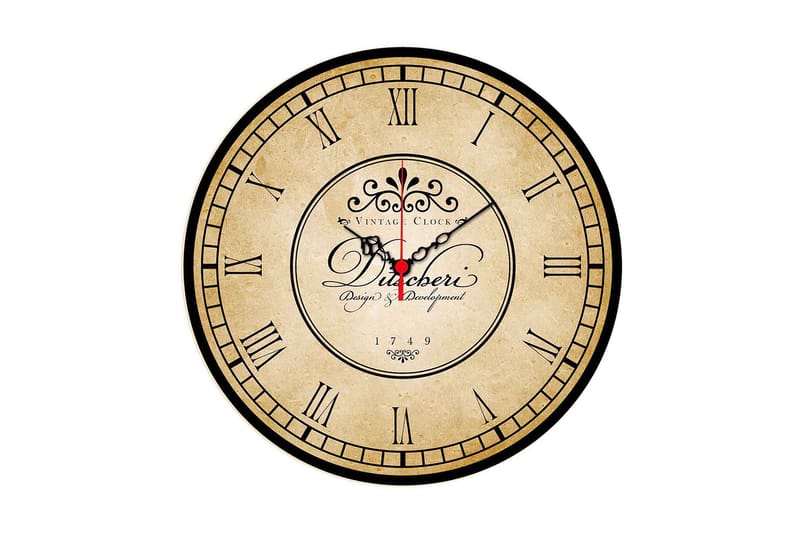 Koristeellinen MDF Seinäkello 40 cm, Monivärinen