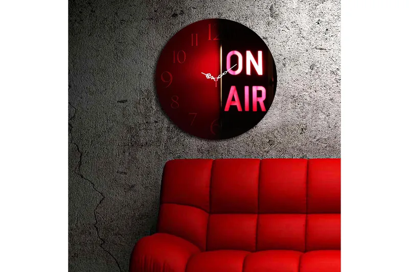 Koristeellinen MDF Seinäkello 40 cm - Monivärinen - Sisustustuotteet - Seinäkoristeet - Kellot