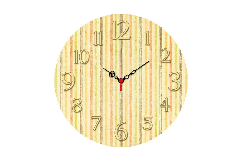 Koristeellinen MDF Seinäkello 40 cm, Monivärinen