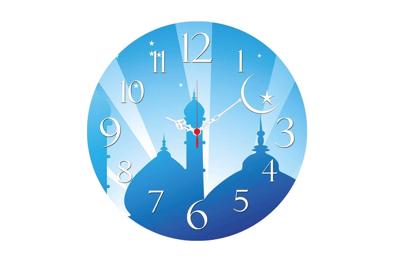 Koristeellinen MDF Seinäkello 40 cm, Monivärinen