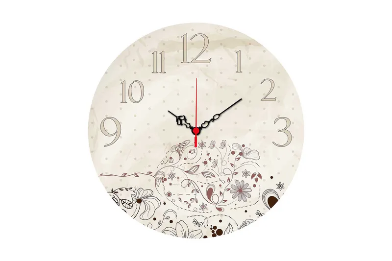 Koristeellinen MDF Seinäkello 40 cm, Monivärinen