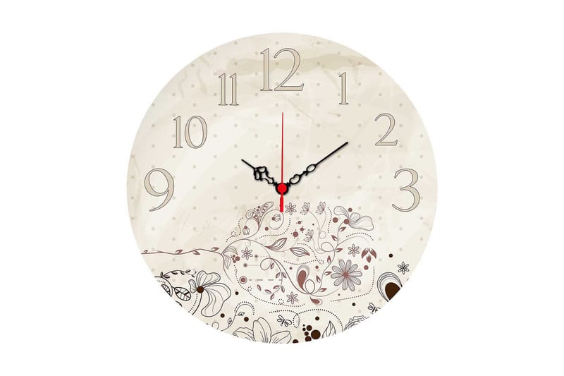 Koristeellinen MDF Seinäkello 40 cm, Monivärinen