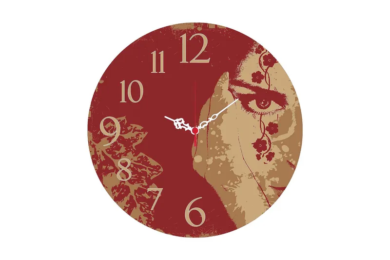 Koristeellinen MDF Seinäkello 40 cm, Monivärinen