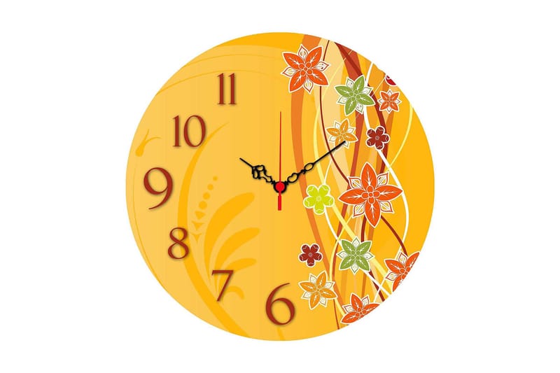 Koristeellinen MDF Seinäkello 40 cm, Monivärinen