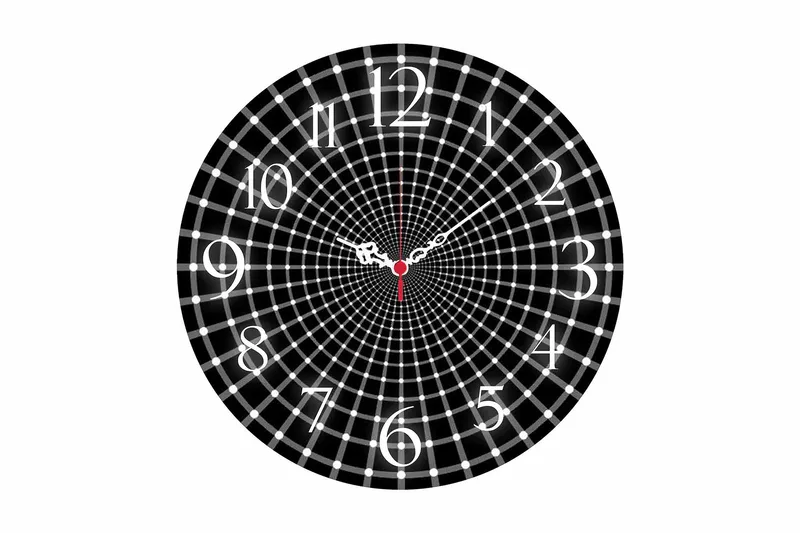 Koristeellinen MDF Seinäkello 40 cm, Monivärinen