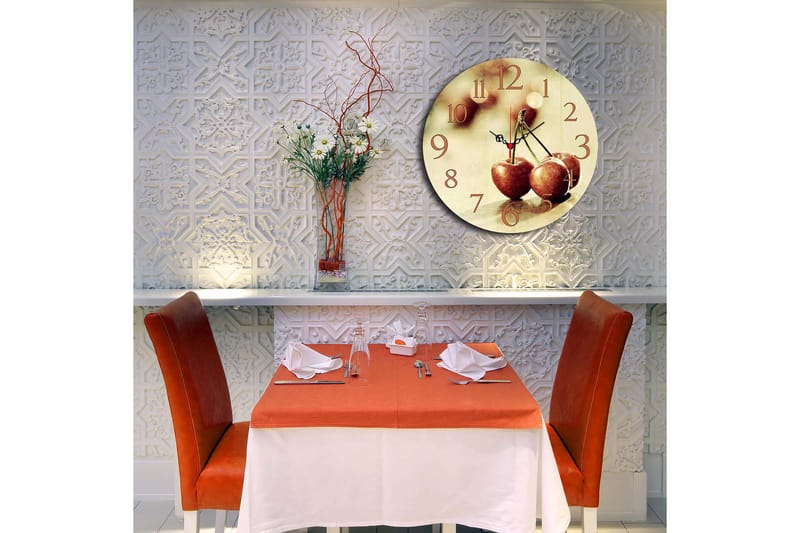 Koristeellinen MDF Seinäkello 40 cm - Monivärinen - Sisustustuotteet - Seinäkoristeet - Kellot