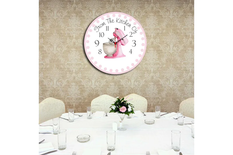 Koristeellinen MDF Seinäkello 40 cm - Monivärinen - Sisustustuotteet - Seinäkoristeet - Kellot