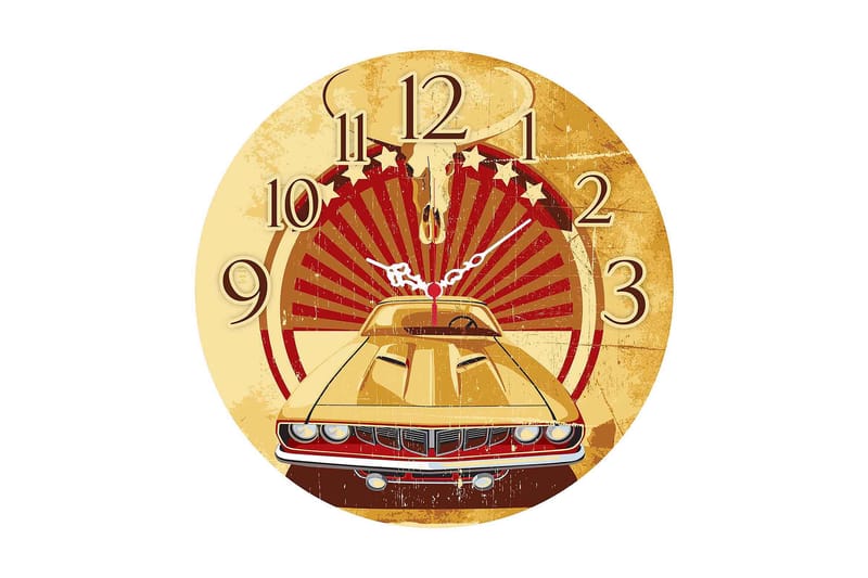 Koristeellinen MDF Seinäkello 40 cm, Monivärinen