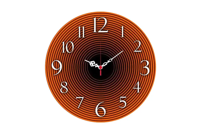 Koristeellinen MDF Seinäkello 40 cm, Monivärinen