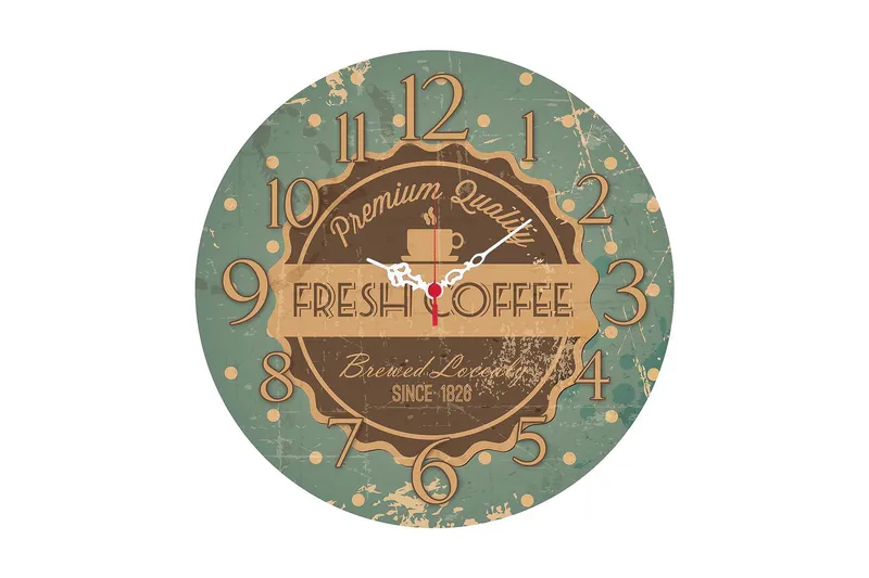 Koristeellinen MDF Seinäkello 40 cm, Monivärinen