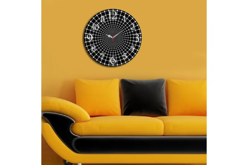 Koristeellinen MDF Seinäkello 40 cm - Monivärinen - Sisustustuotteet - Seinäkoristeet - Kellot