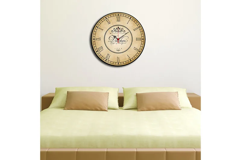 Koristeellinen MDF Seinäkello 40 cm - Monivärinen - Sisustustuotteet - Seinäkoristeet - Kellot