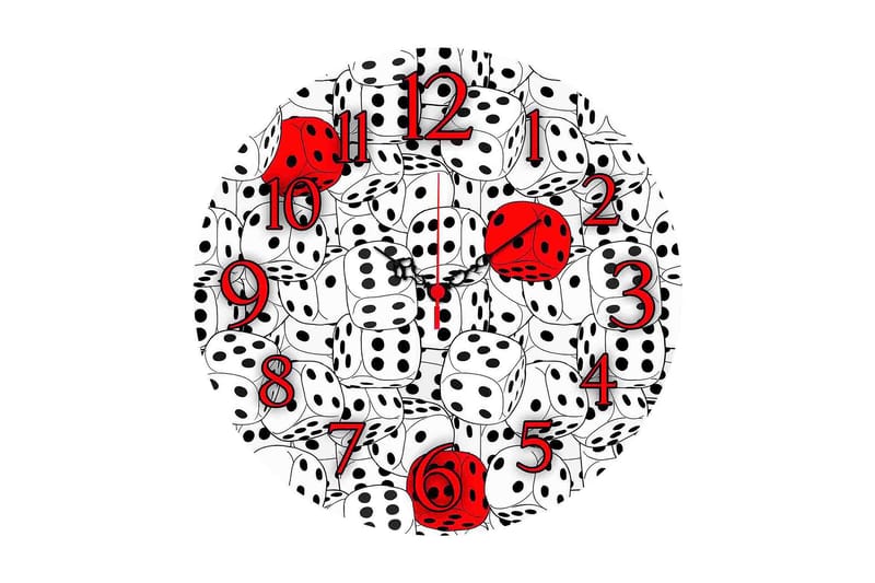 Koristeellinen MDF Seinäkello 40 cm, Monivärinen