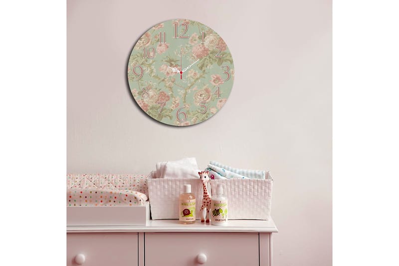 Koristeellinen MDF Seinäkello 40 cm - Monivärinen - Sisustustuotteet - Seinäkoristeet - Kellot