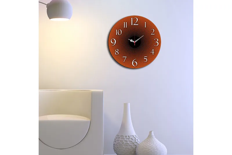 Koristeellinen MDF Seinäkello 40 cm - Monivärinen - Sisustustuotteet - Seinäkoristeet - Kellot