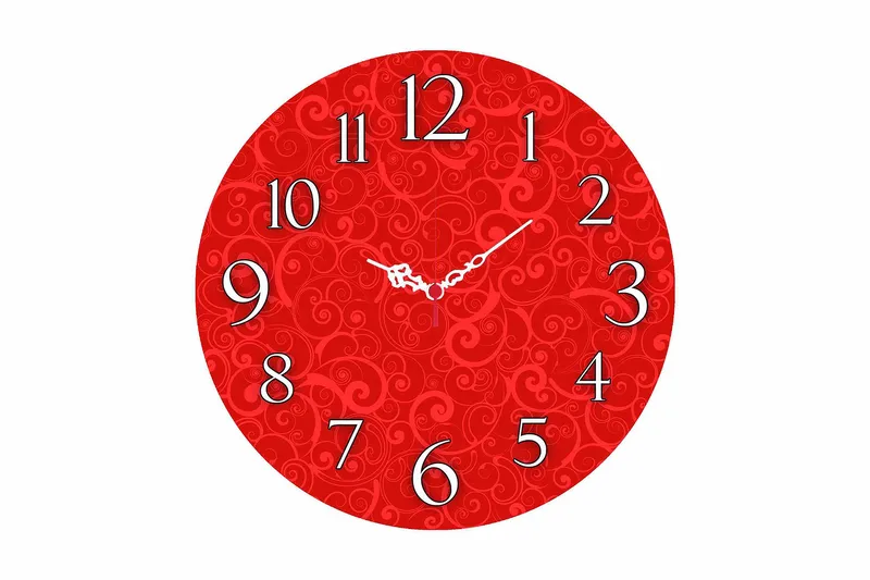 Koristeellinen MDF Seinäkello 40 cm, Monivärinen