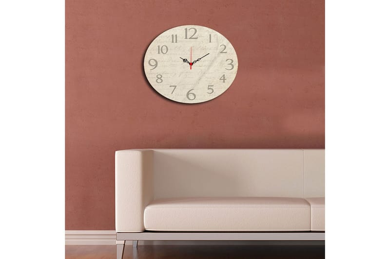 Koristeellinen MDF Seinäkello 40 cm - Monivärinen - Sisustustuotteet - Seinäkoristeet - Kellot