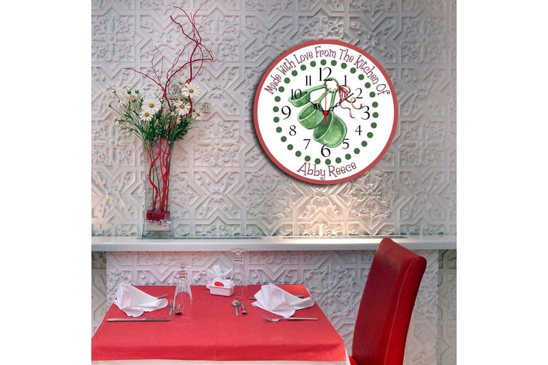 Koristeellinen MDF Seinäkello 40 cm - Monivärinen - Sisustustuotteet - Seinäkoristeet - Kellot