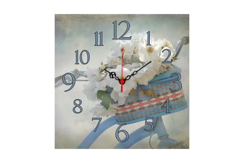 Koristeellinen MDF Seinäkello 40x40 cm, Monivärinen