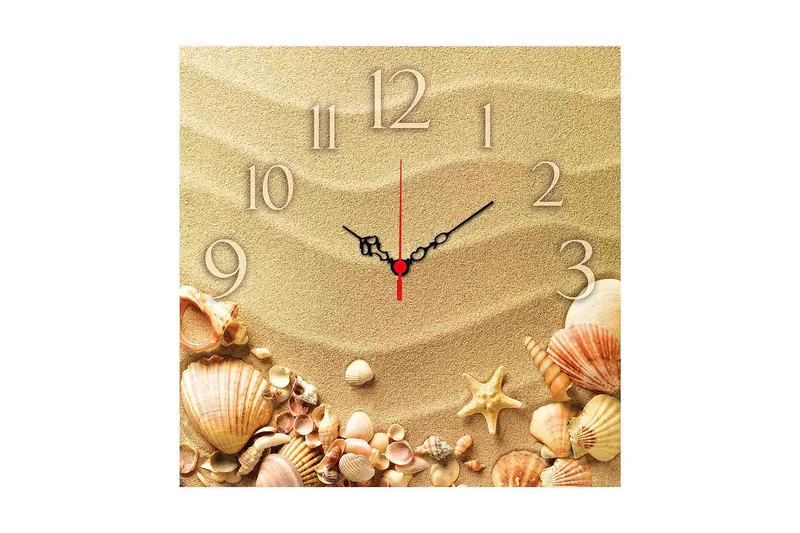 Koristeellinen MDF Seinäkello 40x40 cm, Monivärinen