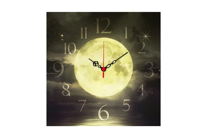 Koristeellinen MDF Seinäkello 40x40 cm, Monivärinen