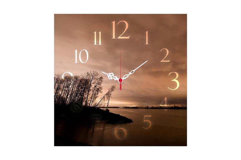 Koristeellinen MDF Seinäkello 40x40 cm, Monivärinen