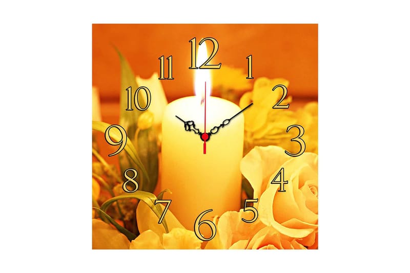 Koristeellinen MDF Seinäkello 40x40 cm, Monivärinen