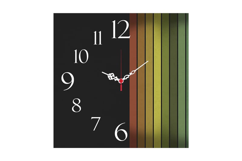 Koristeellinen MDF Seinäkello 40x40 cm, Monivärinen