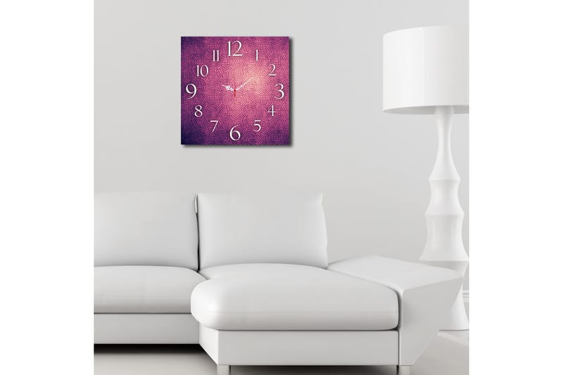 Koristeellinen MDF Seinäkello 40x40 cm - Monivärinen - Sisustustuotteet - Seinäkoristeet - Kellot