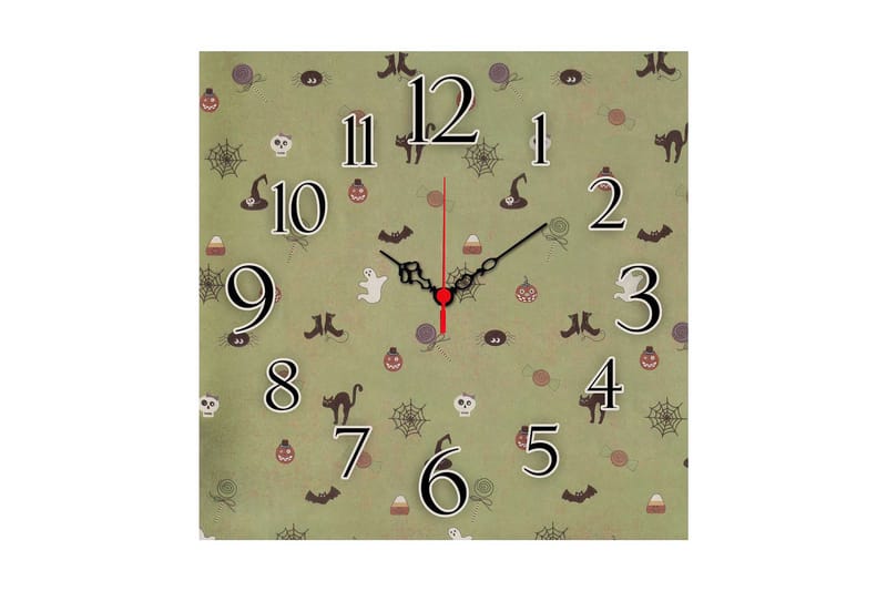 Koristeellinen MDF Seinäkello 40x40 cm, Monivärinen