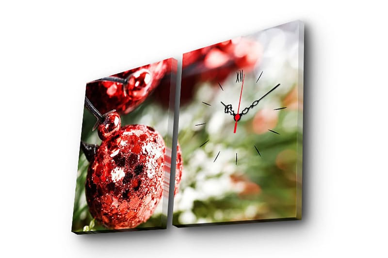 Koristeellinen Seinäkello 2-os 28x38 cm - Monivärinen - Sisustustuotteet - Seinäkoristeet - Kellot