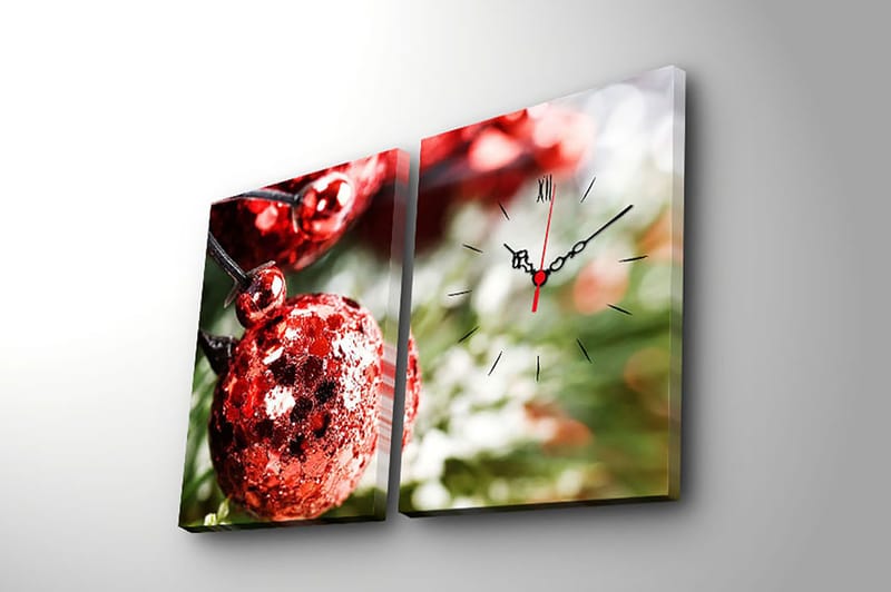 Koristeellinen Seinäkello 2-os 28x38 cm - Monivärinen - Sisustustuotteet - Seinäkoristeet - Kellot
