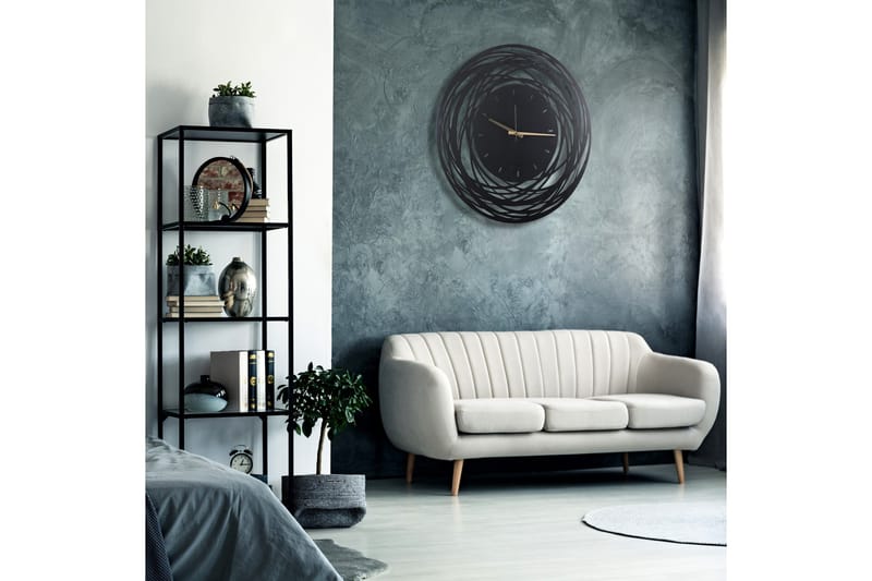 Koristeellinen Seinäkello Metalli - Musta - Sisustustuotteet - Seinäkoristeet - Kellot