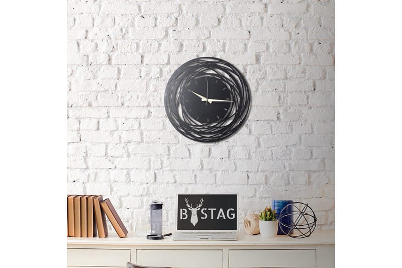Koristeellinen Seinäkello Metalli - Musta - Sisustustuotteet - Seinäkoristeet - Kellot