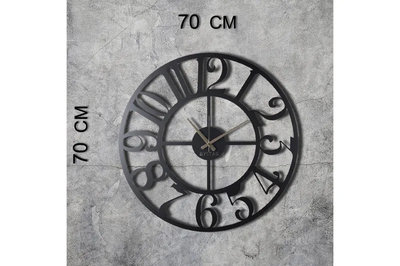 Koristeellinen Seinäkello Metalli - Musta - Sisustustuotteet - Seinäkoristeet - Kellot
