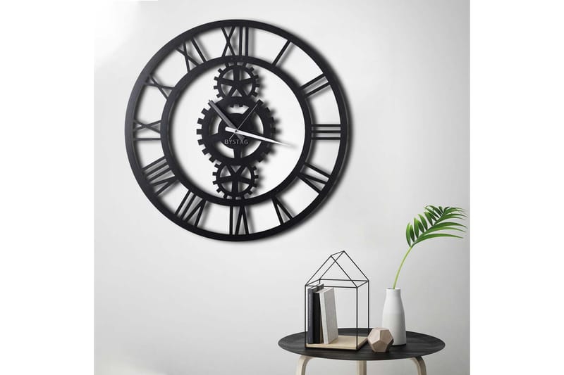 Koristeellinen Seinäkello Metalli - Musta - Sisustustuotteet - Seinäkoristeet - Kellot