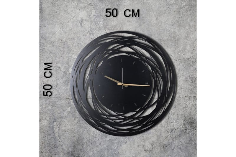 Koristeellinen Seinäkello Metalli - Musta - Sisustustuotteet - Seinäkoristeet - Kellot