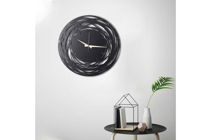Koristeellinen Seinäkello Metalli - Musta - Sisustustuotteet - Seinäkoristeet - Kellot